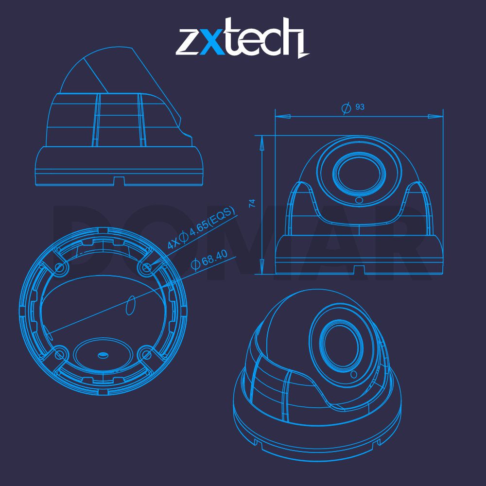Zxtech Halo 5MP AHD TVI Analog CCTV Camera