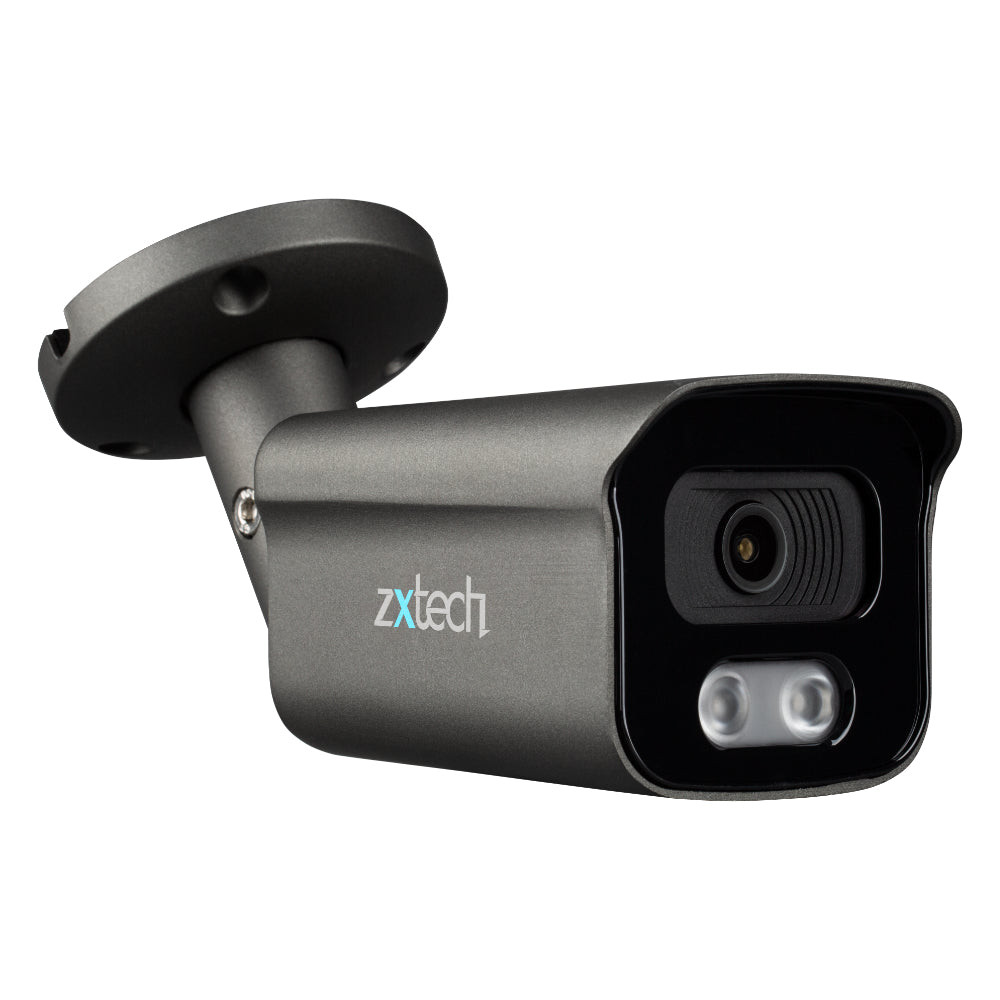 Zxtech 4K 8MP Bullet PoE IP CCTV AI Camera | Face Recognition Built-in Microphone Sony Starvis