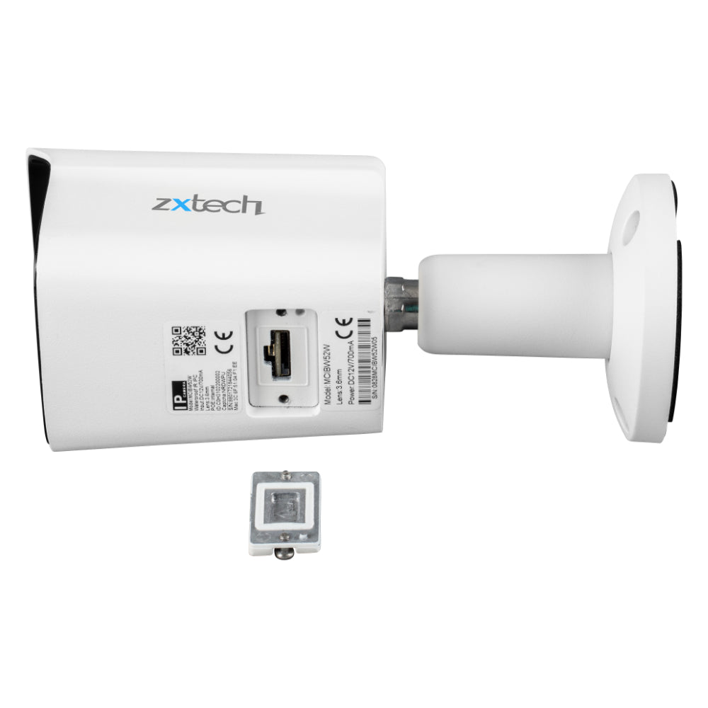 Zxtech 4K 8MP Bullet PoE IP CCTV AI Camera | Face Recognition Built-in Microphone Sony Starvis