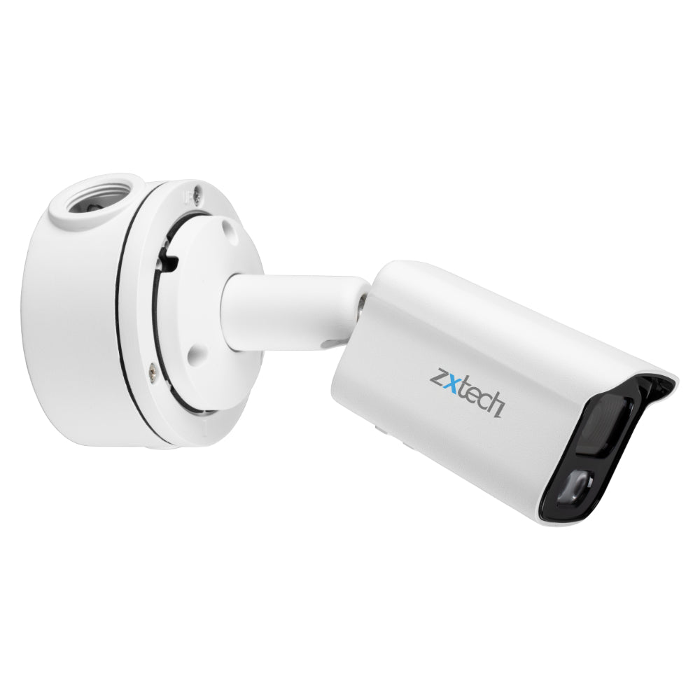 Zxtech 4K 8MP Bullet PoE IP CCTV AI Camera | Face Recognition Built-in Microphone