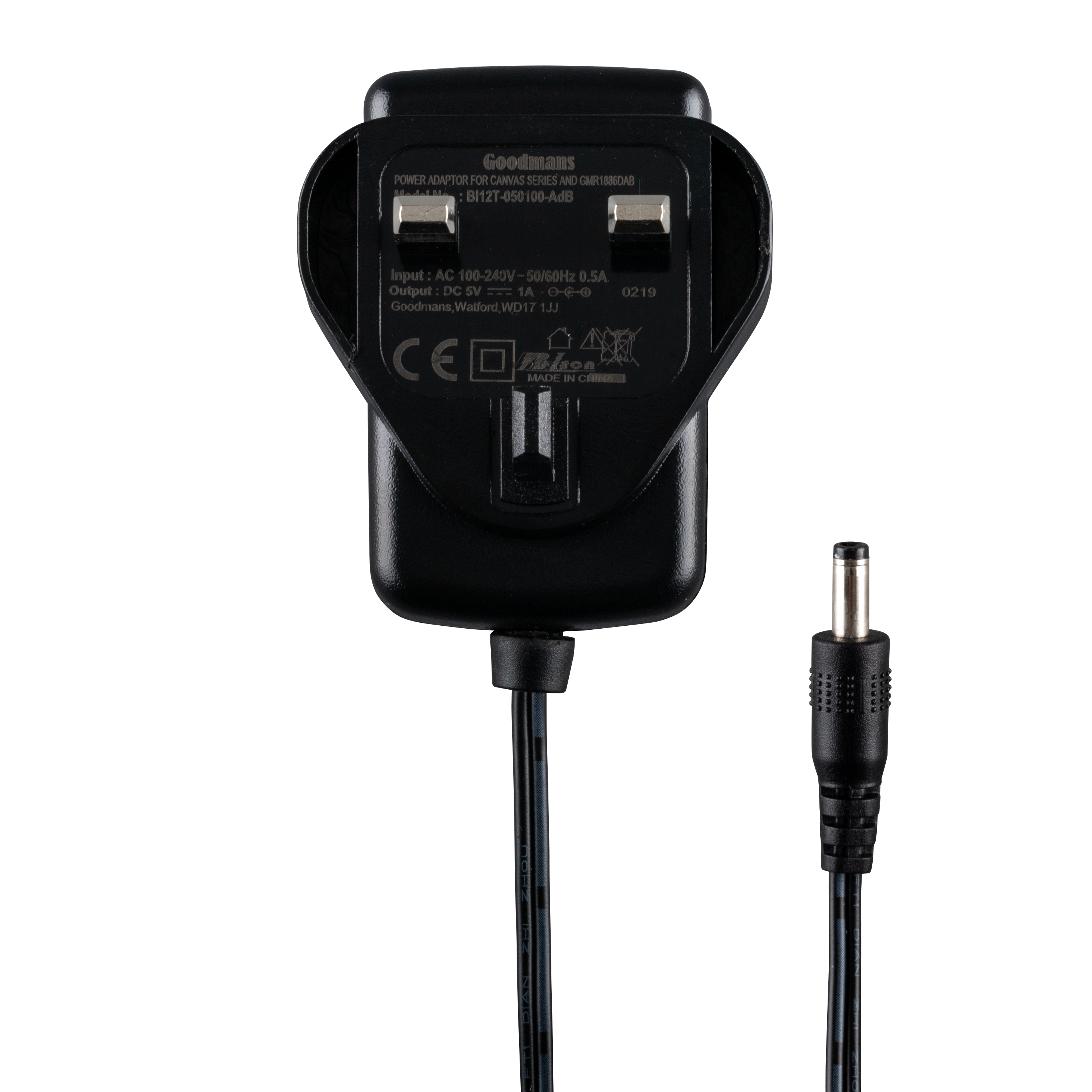 Goodmans 5V - 1A Power Adaptor (CANVAS)