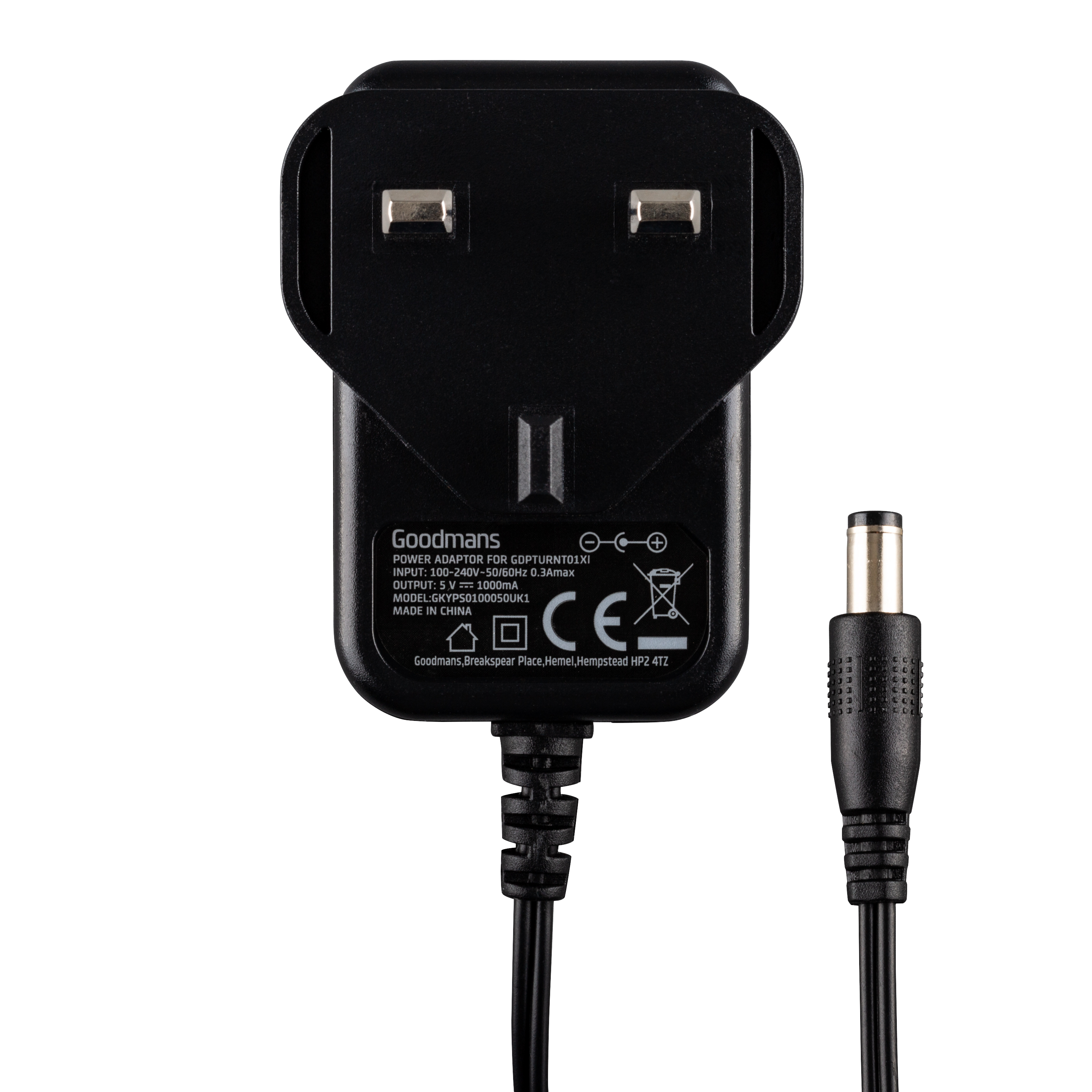 Goodmans 5V - 1000mA GDPTURNT01-ADAP Power Adaptor