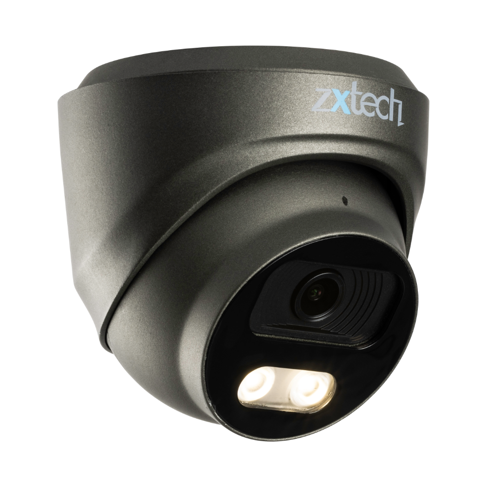 Zxtech Full Colour Night Vision 4K 8MP Dome PoE IP CCTV AI Camera | Face Recognition Built-in Microphone Sony Starvis