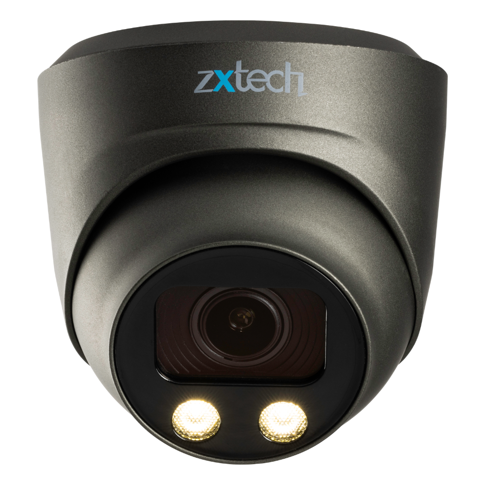 Zxtech Full Colour Night Vision 4K 8MP Dome Auto Zoom PoE IP CCTV AI Camera | Face Recognition 60M LED Sony Starvis