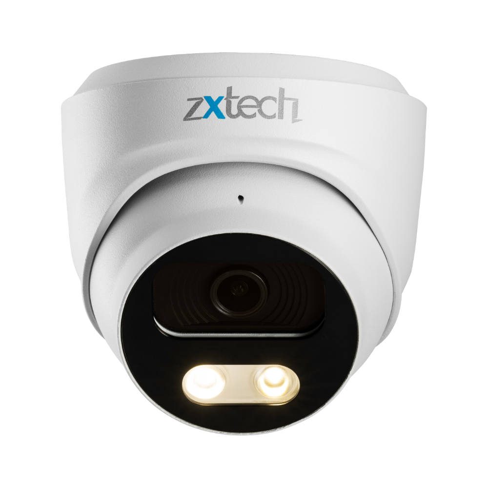 Zxtech Full Colour Night Vision 4K 8MP Dome PoE IP CCTV AI Camera | Face Recognition Built-in Microphone Sony Starvis