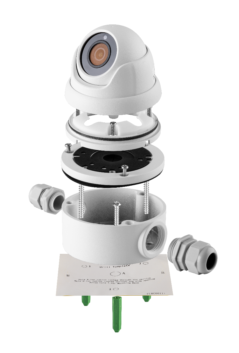 Zxtech Compact Metal CCTV Junction Box | 101mm Diameter | Weatherproof & Cable Management