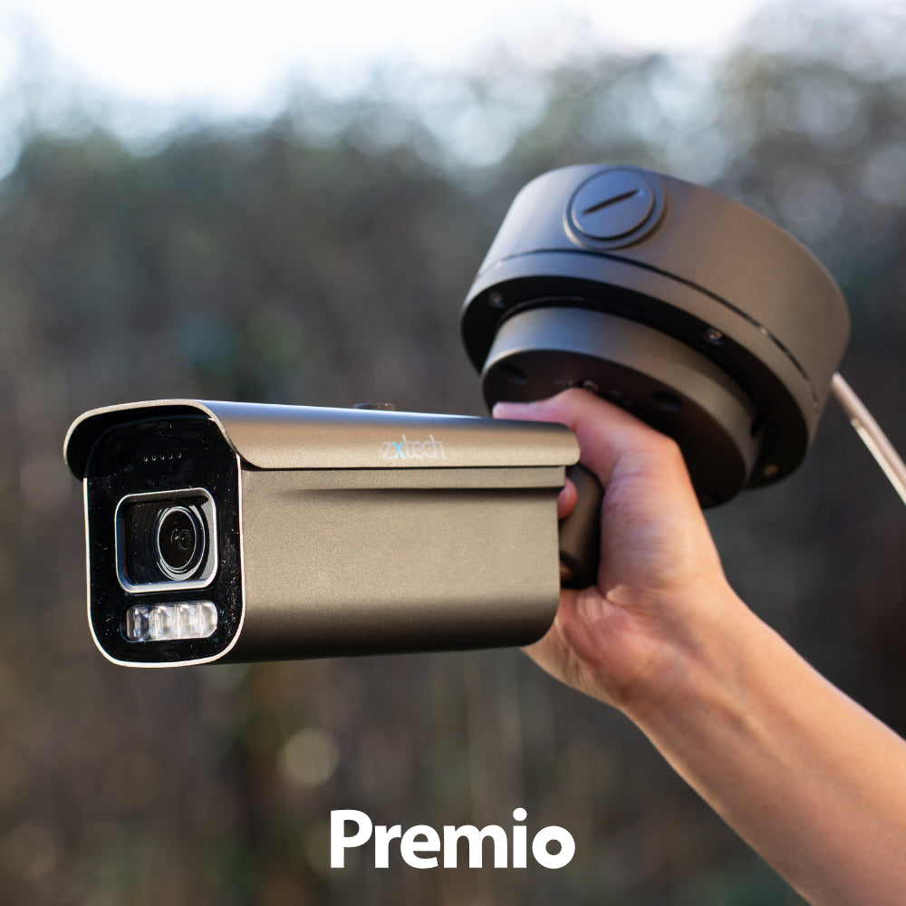 Zxtech Premio AI 4K/8MP/5MP Auto Zoom Audio PoE IP Security Camera