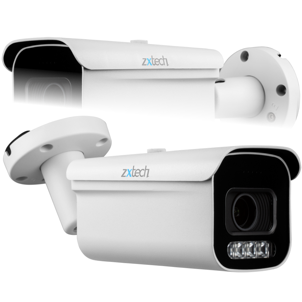 Zxtech 5MP Bullet Auto Zoom PoE IP CCTV AI Camera | Face Recognition 60M IR Sony Starvis