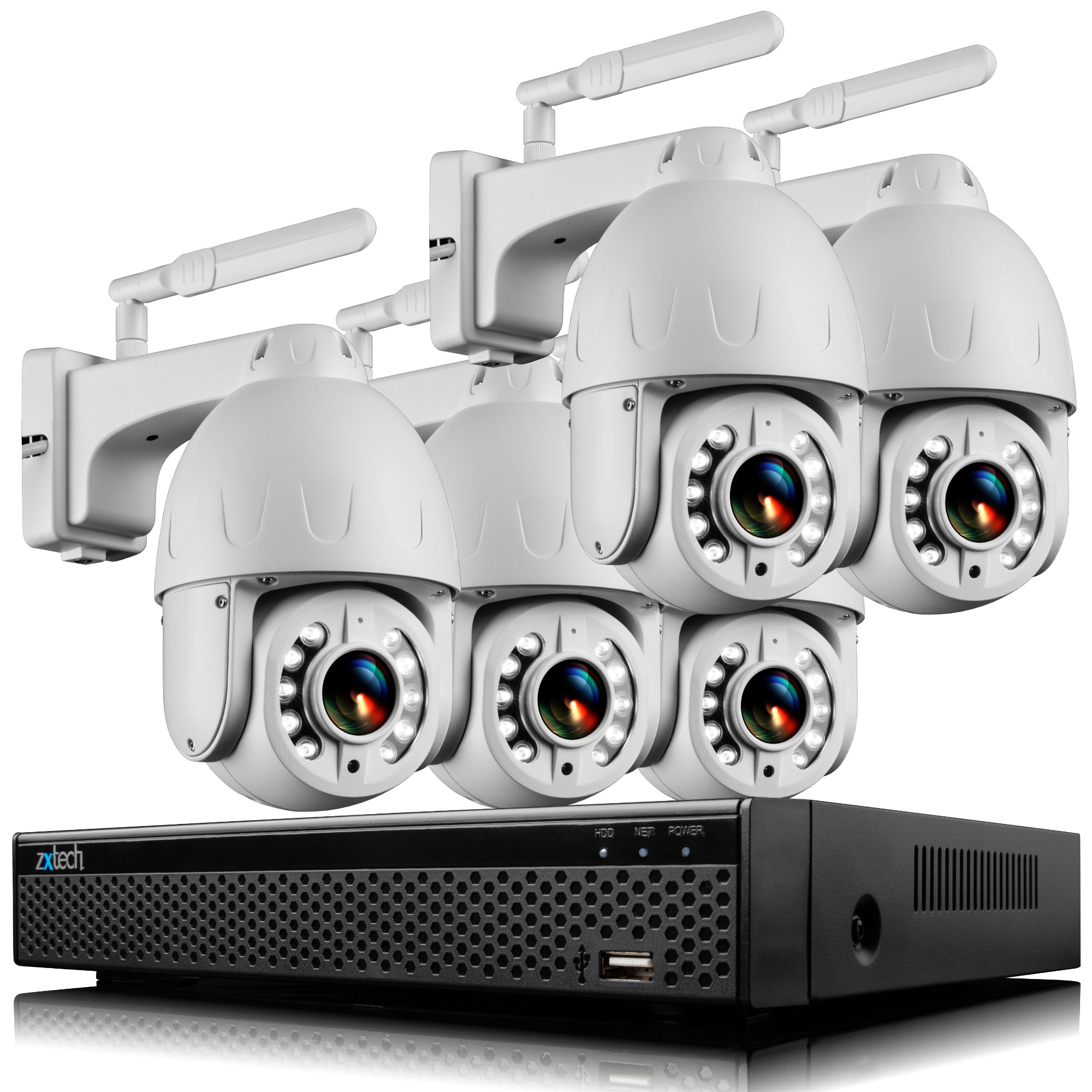 5mp 10x zoom ptz wifi cctv camera system led night vision